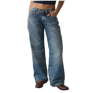 BDG Kayla Low-Rise Straight Wide Leg Jeans